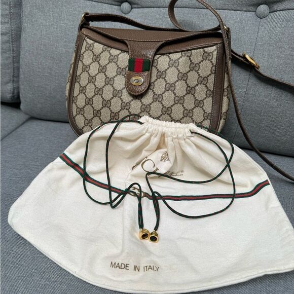 ✨GUCCI Sherry Line Beige Shoulder Bag Gold Hardware Leather | Authentic 1002056✨ - Picture 14 of 16